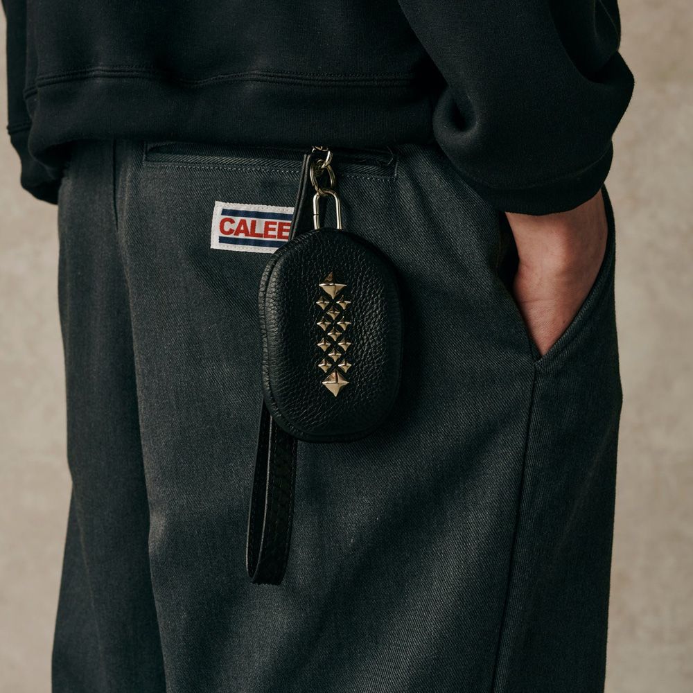 STUDS LEATHER ZIP COIN CASE / スタッズ レザージップコインケース / CL-26AWLE016