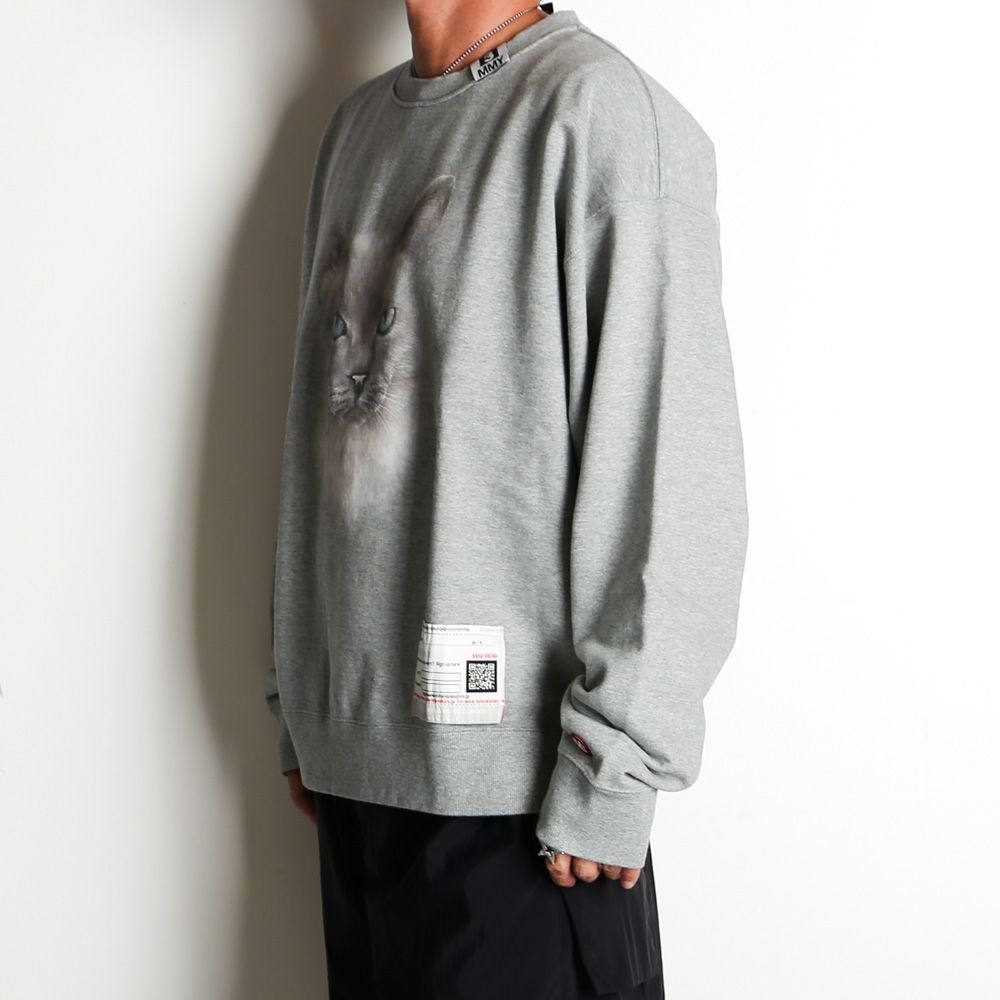 Maison MIHARA YASUHIRO - Cat Printed Sweatshirt - GRAY / プルオーバー スウェット /  A13PO662 | chemical conbination