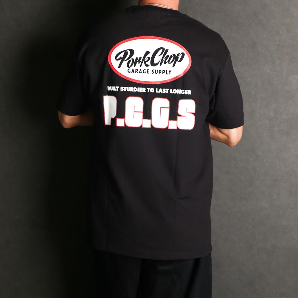 専用Porkchop P.C.G.S Tシャツ L ポークチョップ PORKCHOP - PCGS BLOCK TEE - BLACK / ショートスリーブTシャツ