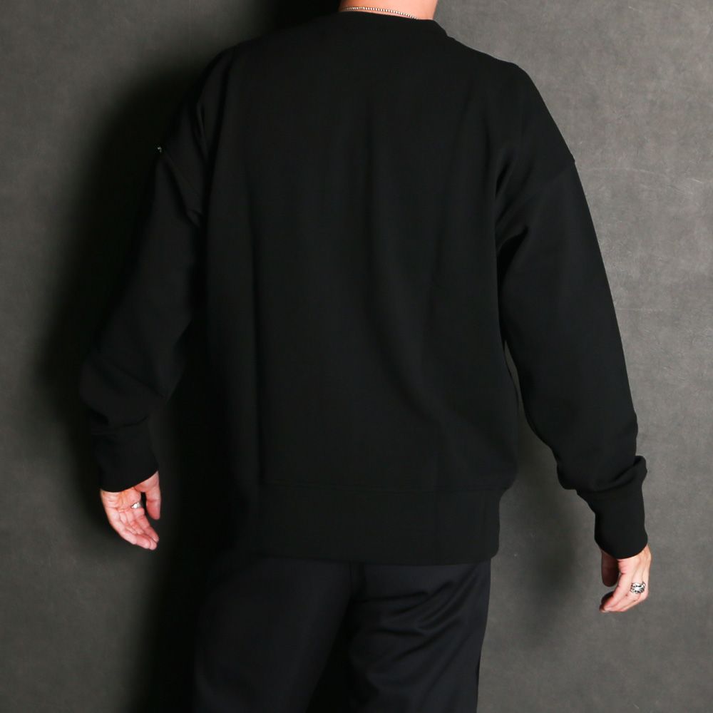 light blister trainer - BLACK / ライトオンス ブリスターニットトレーナー / RC41-C-003