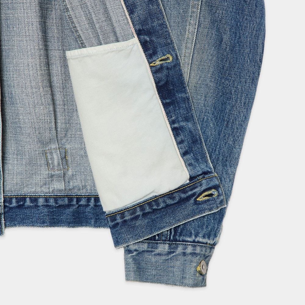 TYPE-1 DENIM JACKET - USED WASHED / オーガニックコットン 13.5oz セルビッチデニム - TYPE-1 デニムジャケット / M25C02BL02C