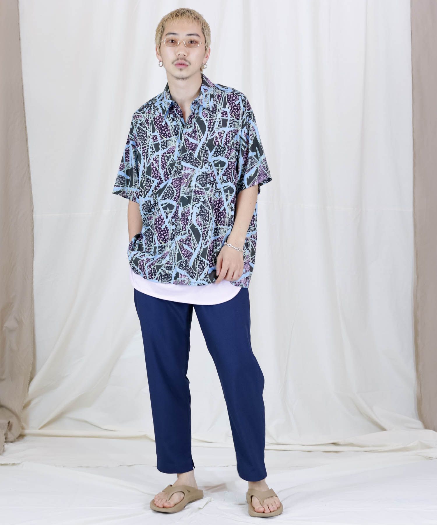 REFLAX WEATHER CLOTH PT / サイドスリット テーパードパンツ / 479102