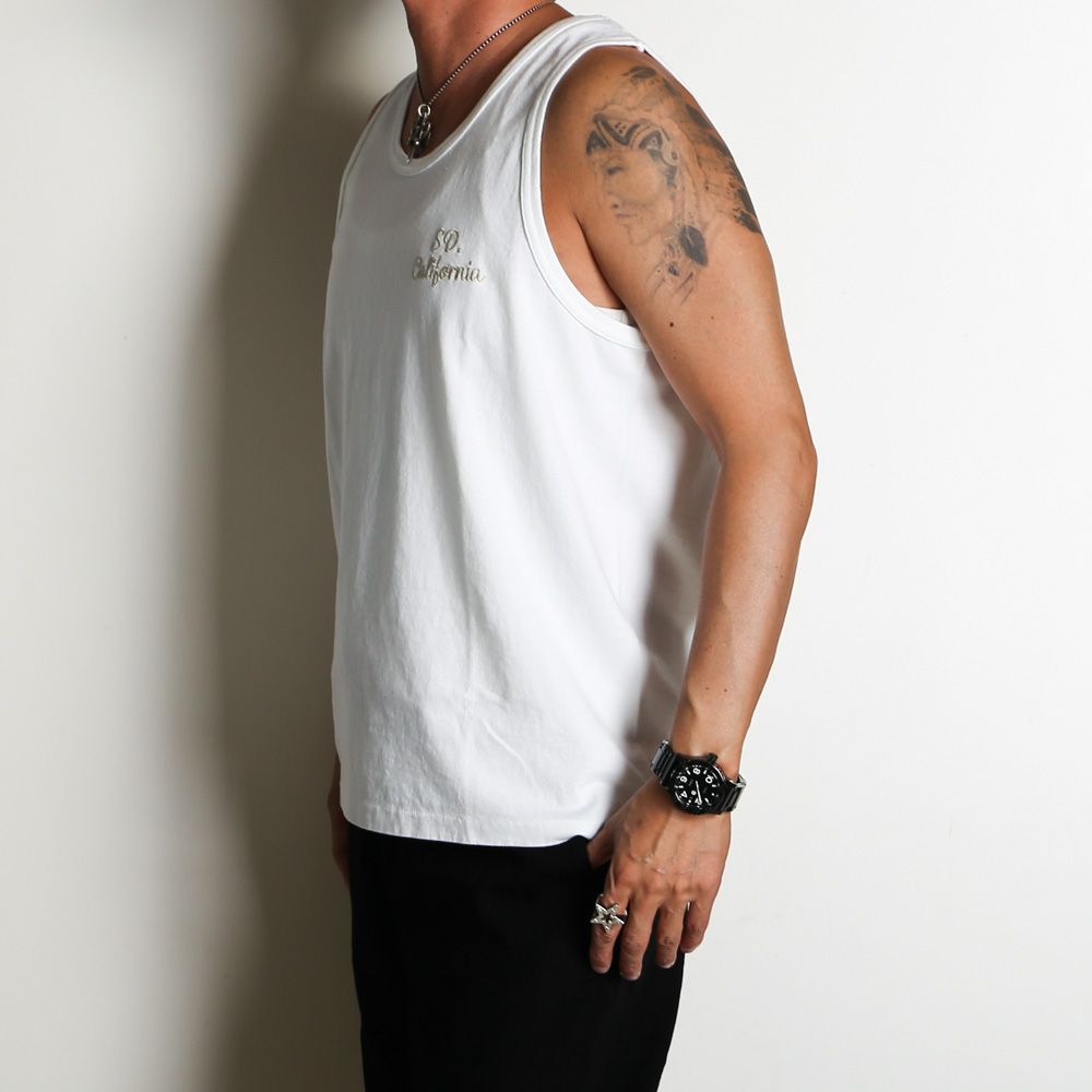 【ラスト1点-サイズM】 SD US Cotton Logo Tank - White / タンクトップ / TSTNG080