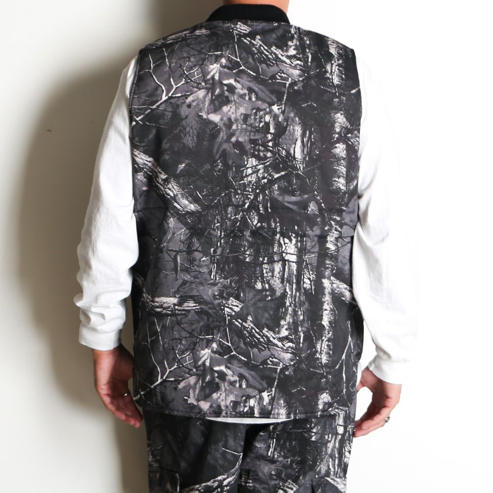 Camo Zip Work Vest - BLK Camo / ワークベスト / HJ-100225