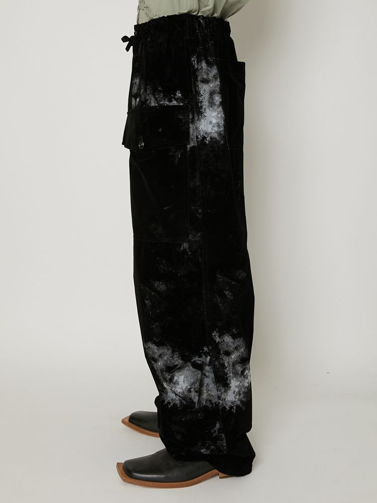 "FLOCKY + PIGMENT PRINT" PARACHUTE PANTS / パラシュートパンツ / TA23AW-PT018