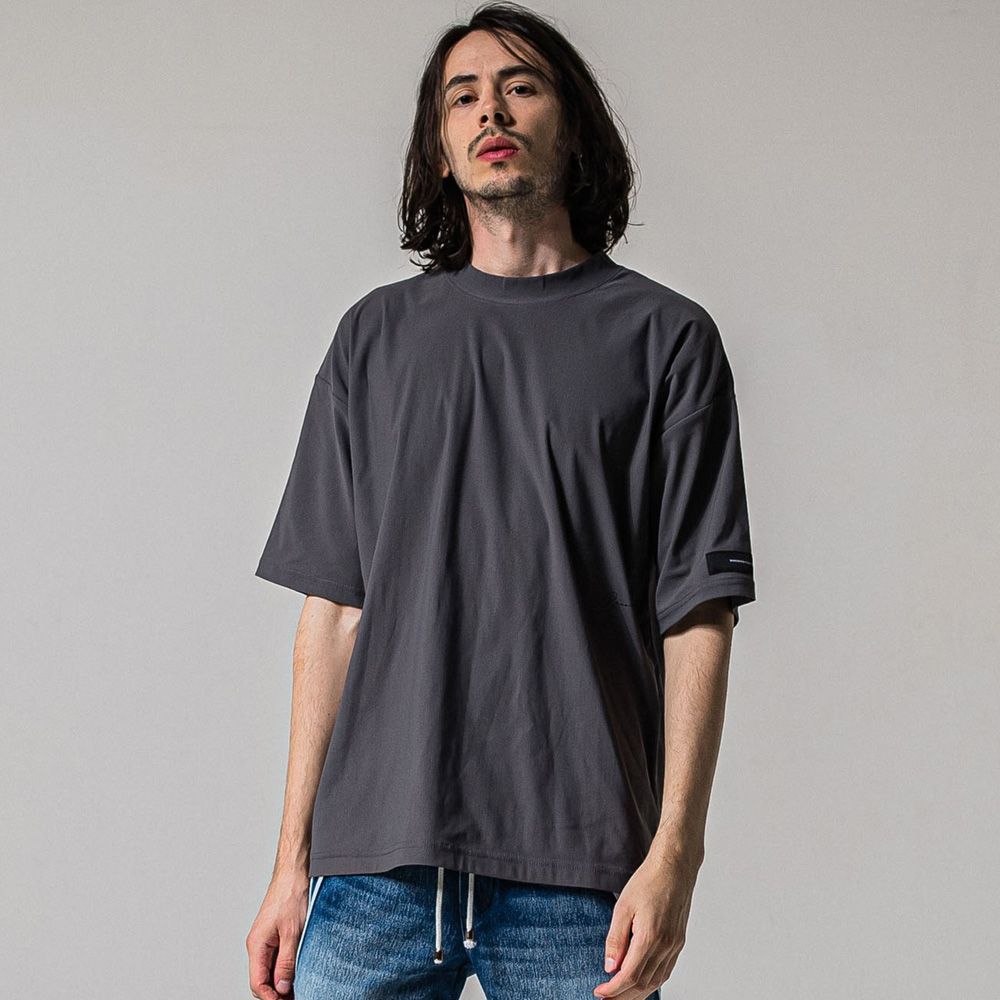 SIDE RC OVER TEE - GREY / オーバーサイズ ナイロンTシャツ / RC39-T-004
