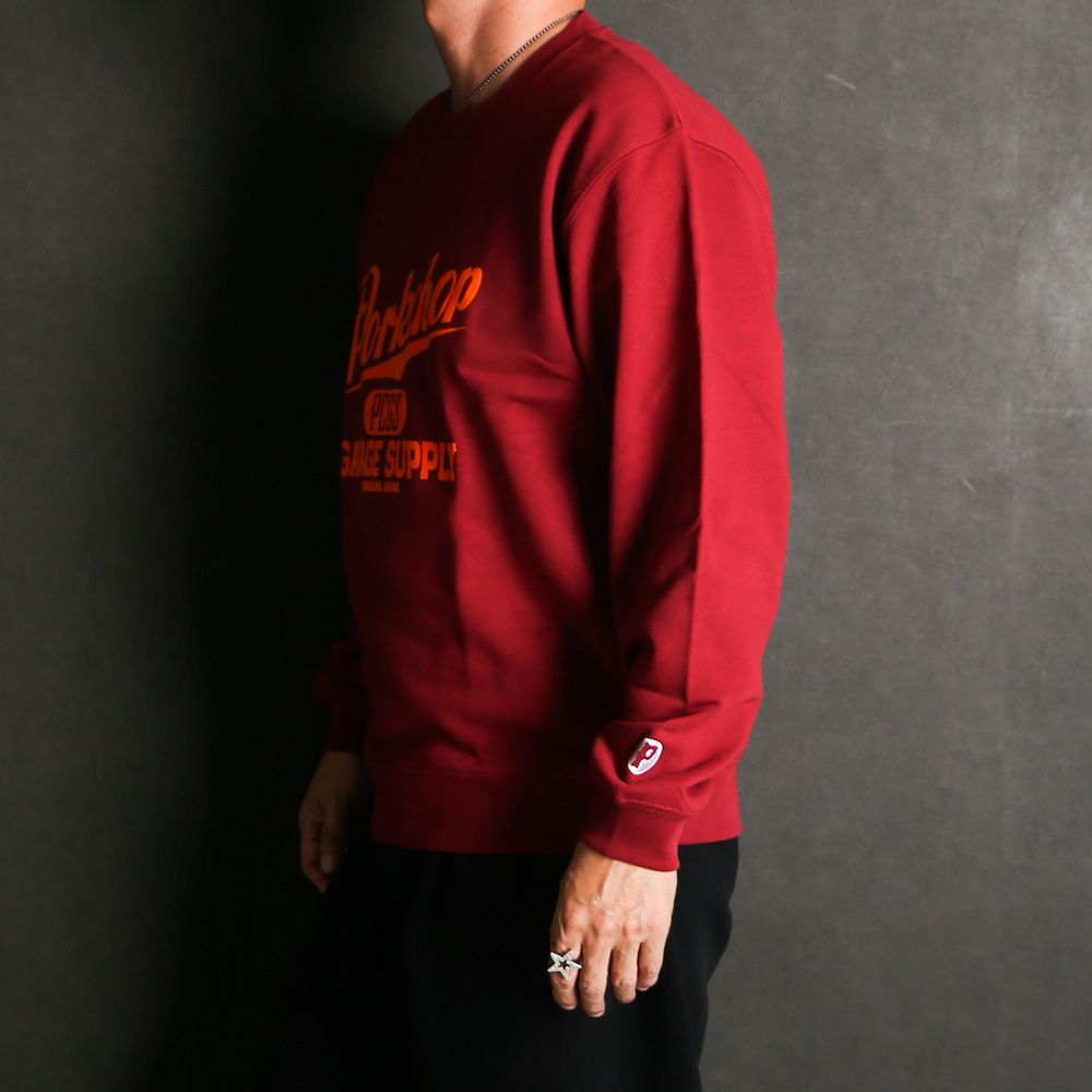 SCRIPT COLLEGE SWEAT - MAROON / スウェット