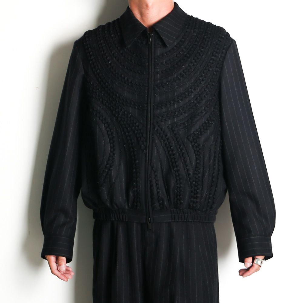 "Jomon Relief" Zip-Up Blouson - Black / ジップアップブルゾン / TA26AW-BL049