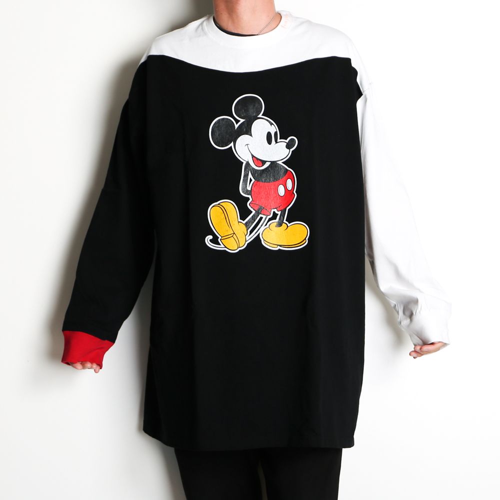 MICKEY ASYMMETRIC LONG SLEEVE TEE / Tシャツ / MIMI-TEE-U06