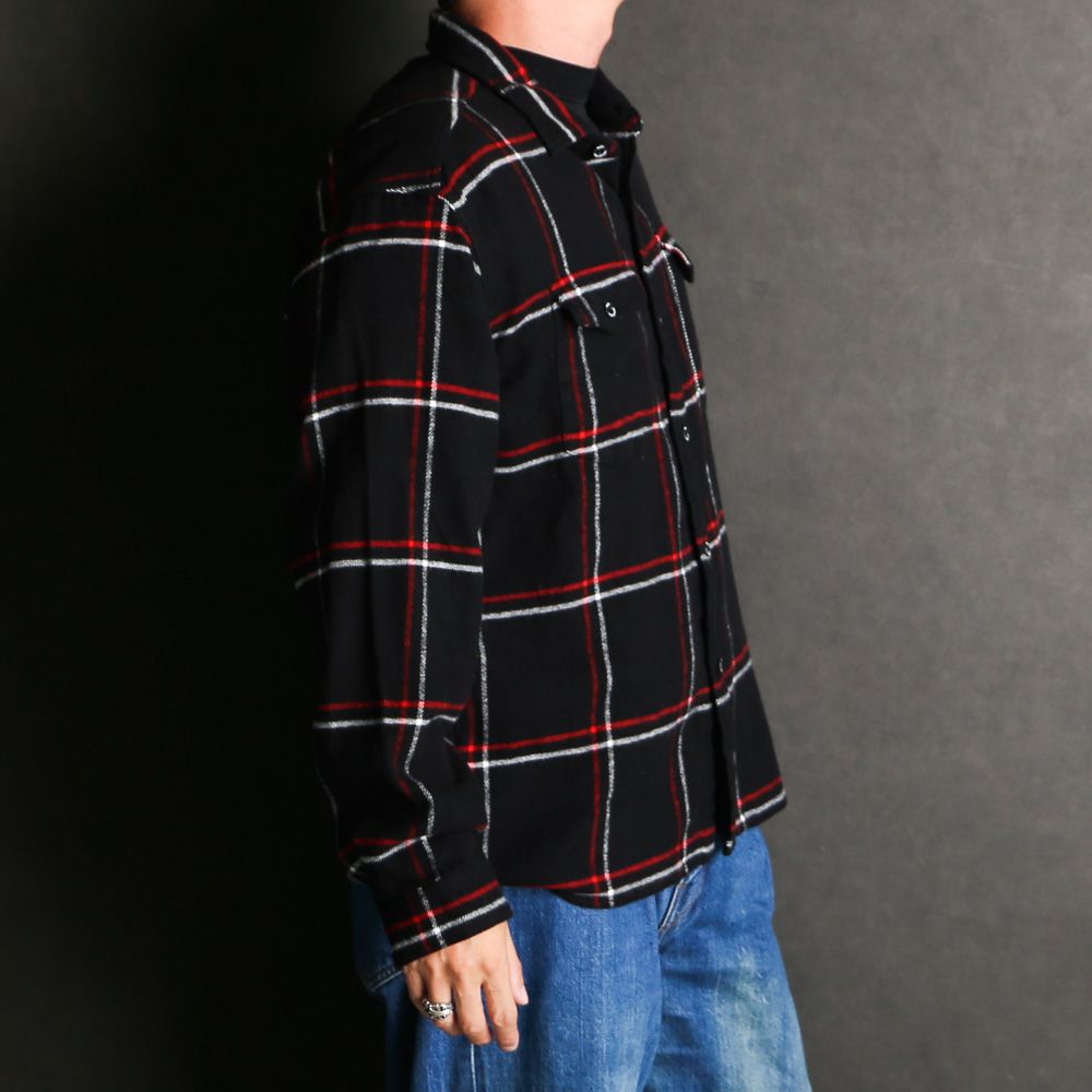COTTON FLANNEL CHECK SHIRT-  RED / チェックシャツ / 25'RS-0907