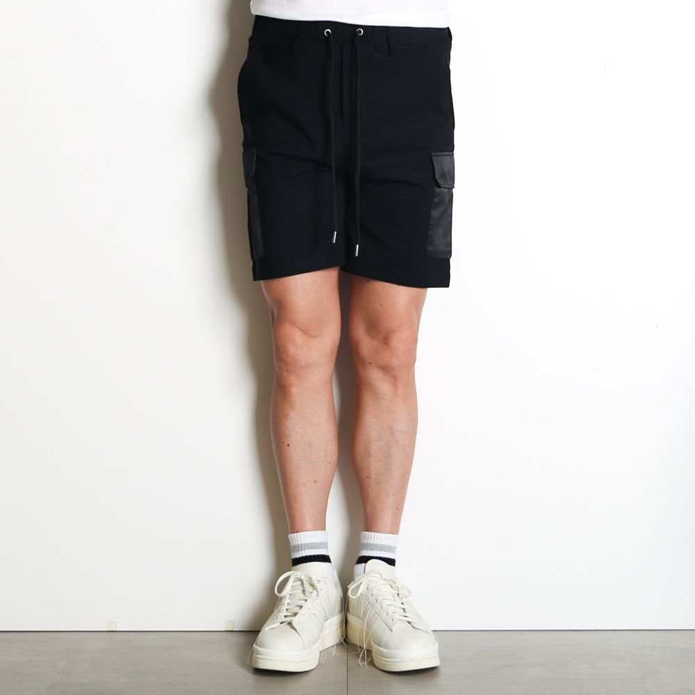 DARRELL CARGO SHORTS - BLACK / カーゴ ショートパンツ / RC40-HP-005