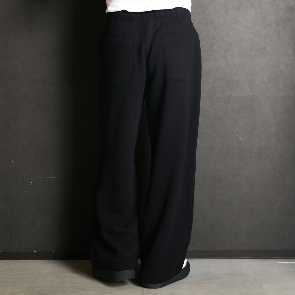 Wide Jacquard Sweatpants - Black / ワイドシルエット スウェットパンツ / SN-631A