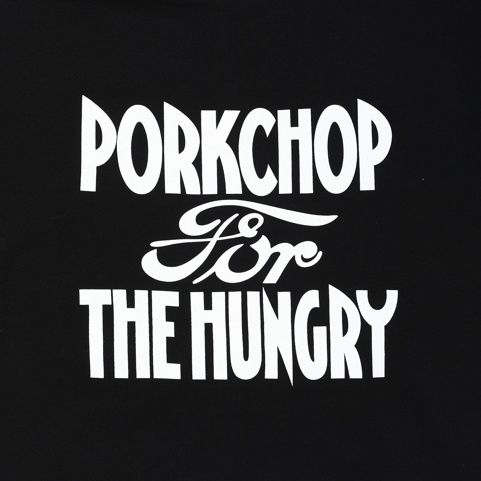 HUNGRY ZIP UP HOODIE - BLACK / ジップアップパーカー