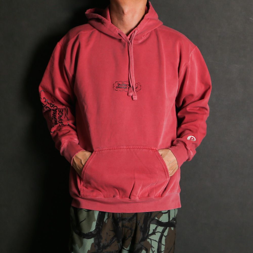 RUNNING LOGO HOODIE - CRIMSON RED / プルオーバーパーカー