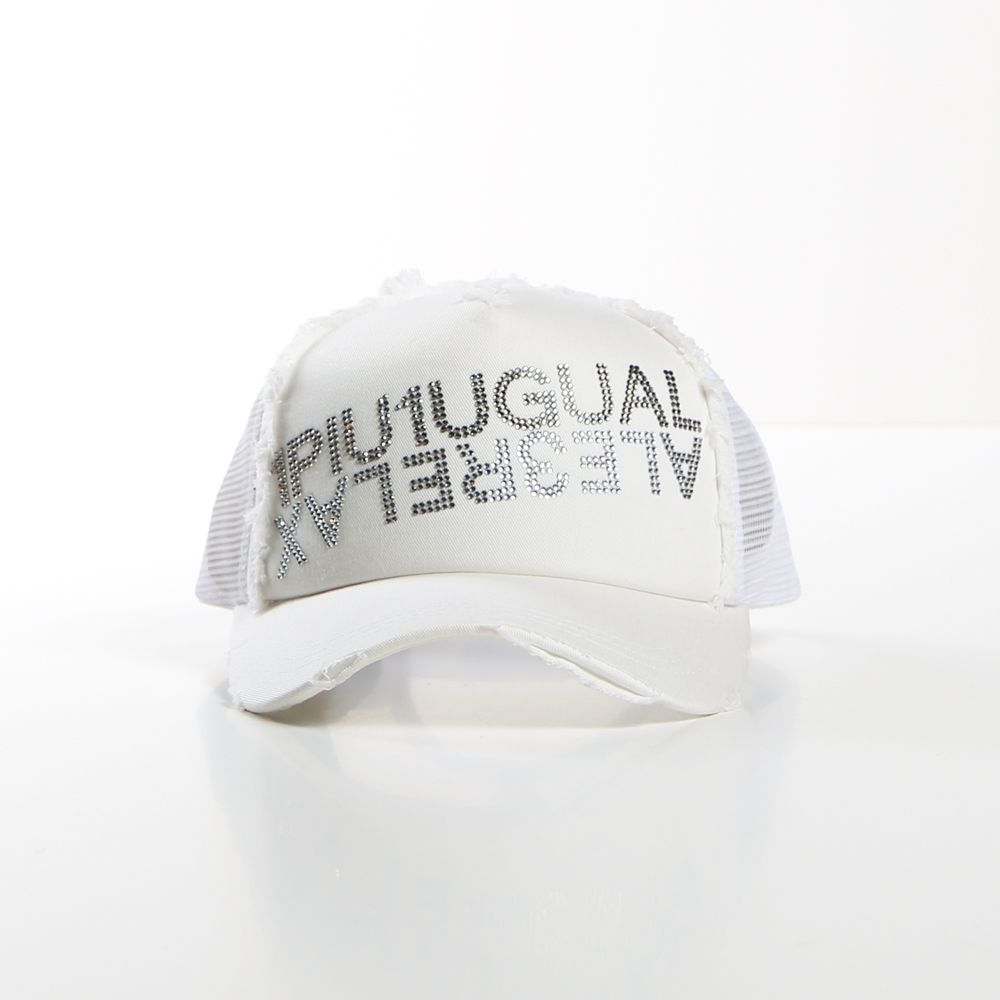 1PIU1UGUALE3 RELAX - DOUBLE LOGO RHINESTONE CAP / ダブルロゴ