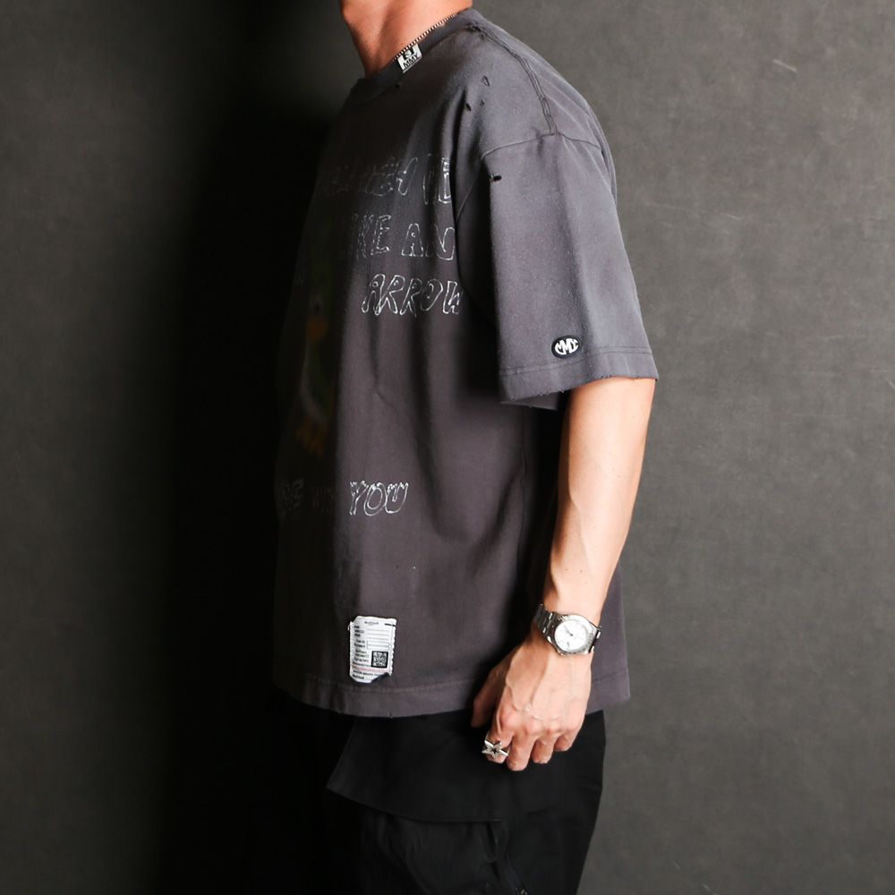 (ミハラヤスヒロ) MIHARA YASUHIRO distressed Tシャツ J14TS752 Maison MIHARA YASUHIRO - Distressed Tee - BLACK