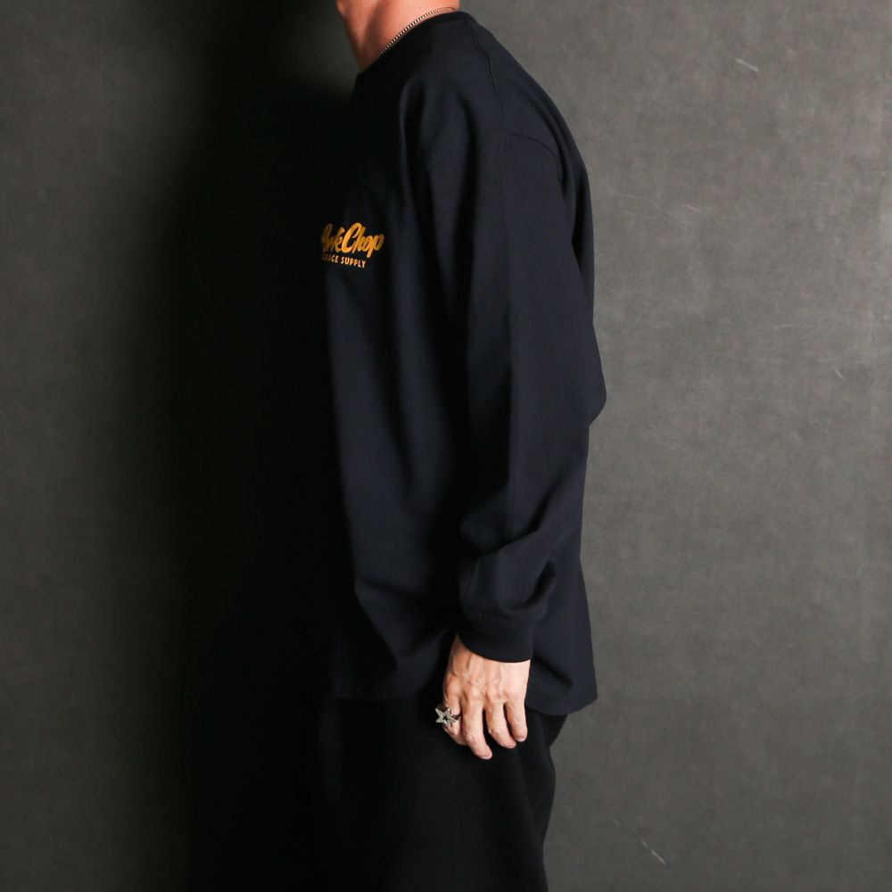 SCRIPT PORK L/S TEE - BLACK / ロングスリーブTシャツ