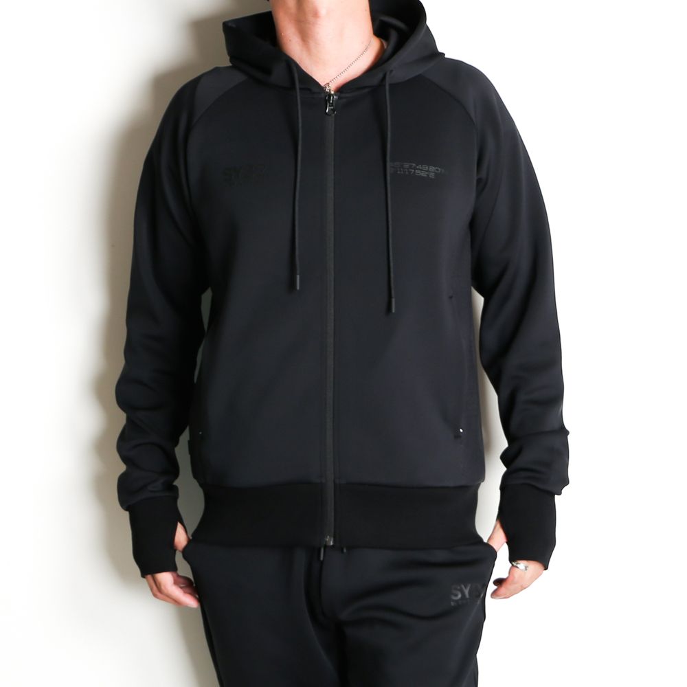 DOUBLE KNIT EMBOSS LOGO ZIP HOODIE / ジップアップ フーディー / 12561