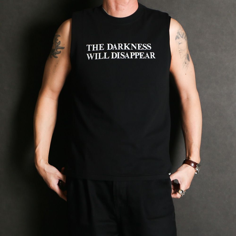 Typography Short N/S Tee T/C - BLACK / ノースリーブ Tシャツ / G16TS094