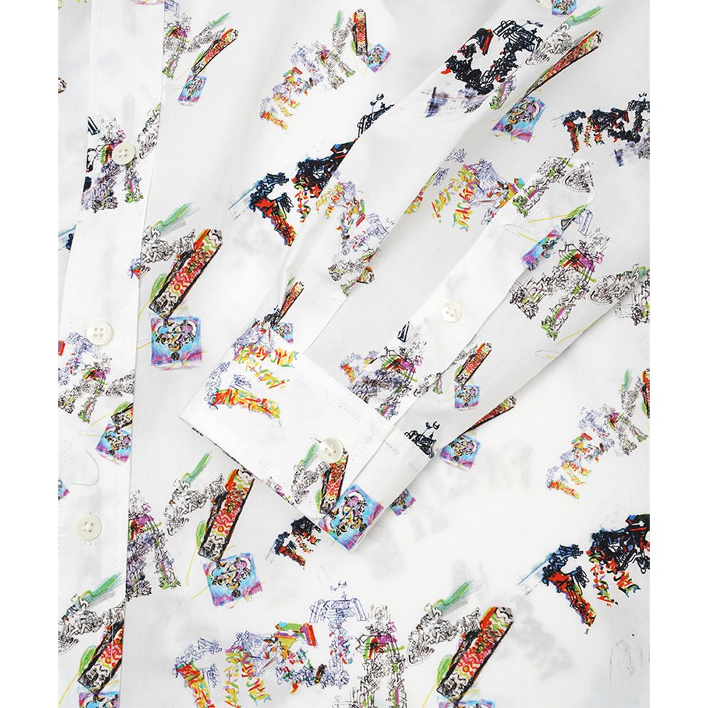 EYƎ GRAPHIC BIG LONG SLEEVE SHIRT / シャツ / ABH-SH-M04