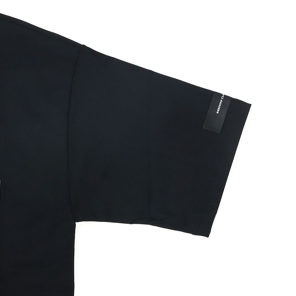 leather pocket overnylon T - BLACK / エコレザーポケット ルーズTシャツ / RC35-T-005