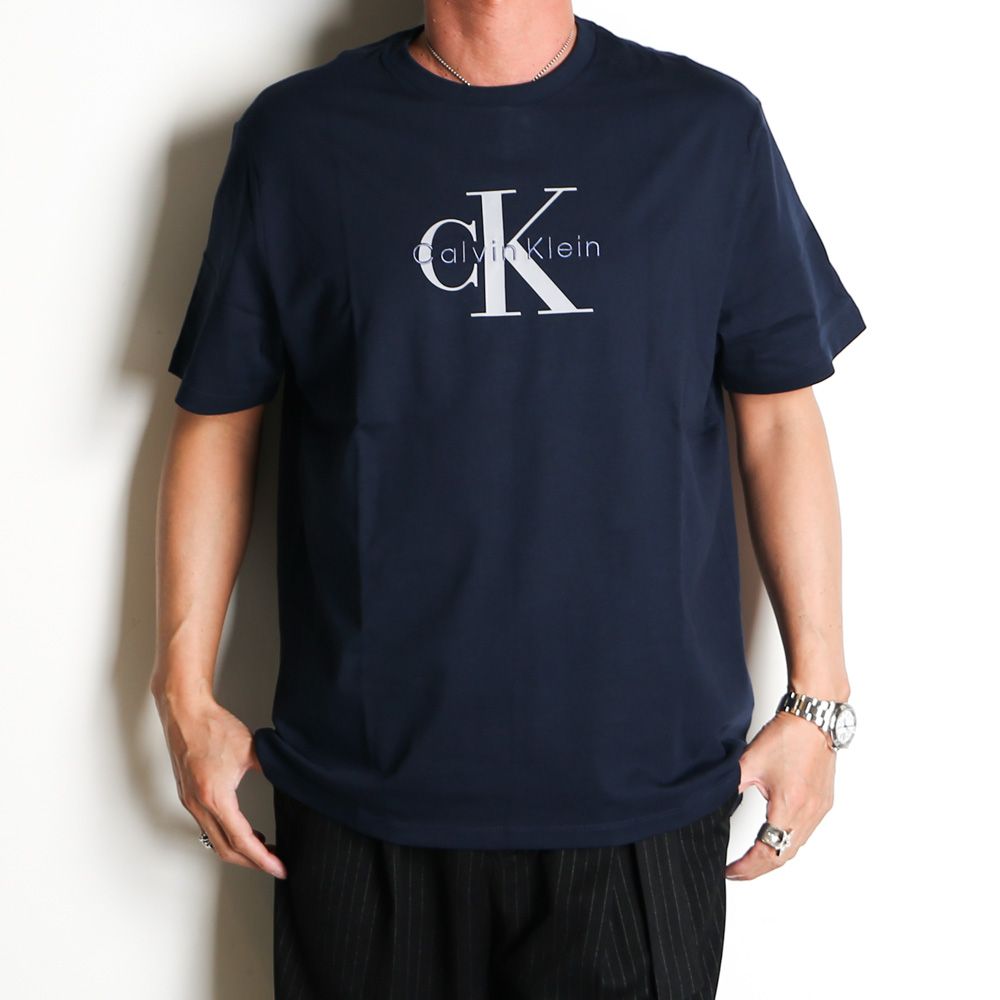 Calvin Klein Jeans - SS HERO MONOLOGO TEE - NAVY/ Tシャツ