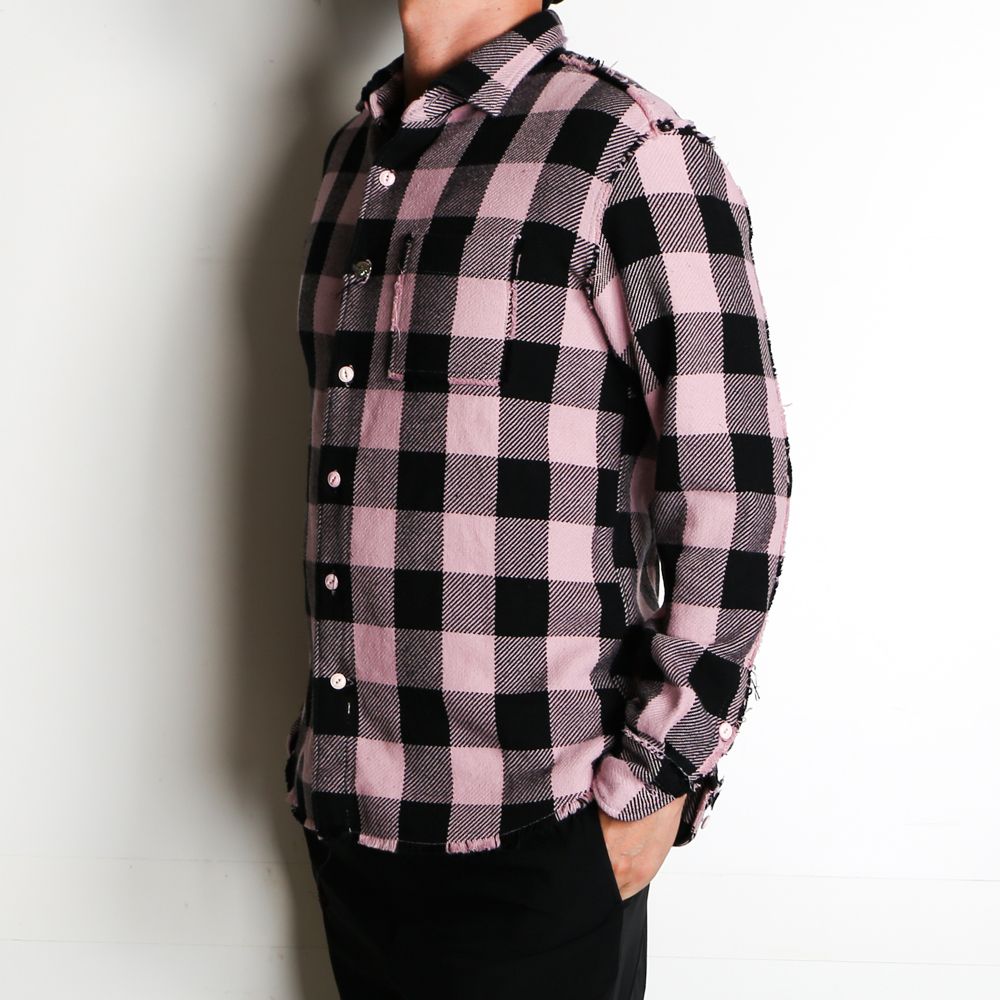 Buffalo PLAID FRINGE SHIRTS / フリンジ バッファローチェック シャツ / TSH-F2105