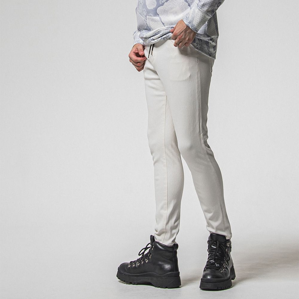 MICK DENIM JERSEY - WHITE / ジャージーンズ / BASIC-ST-020