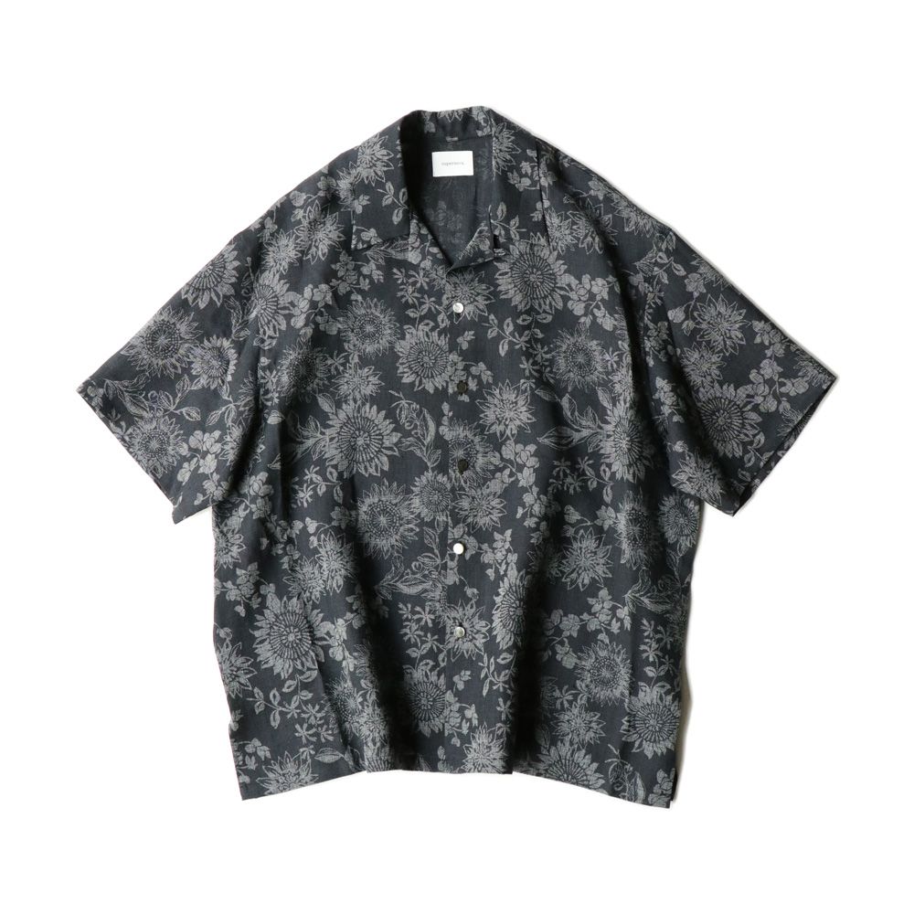 superNova. - Aloha shirt - Sunflower - Black / アロハシャツ 