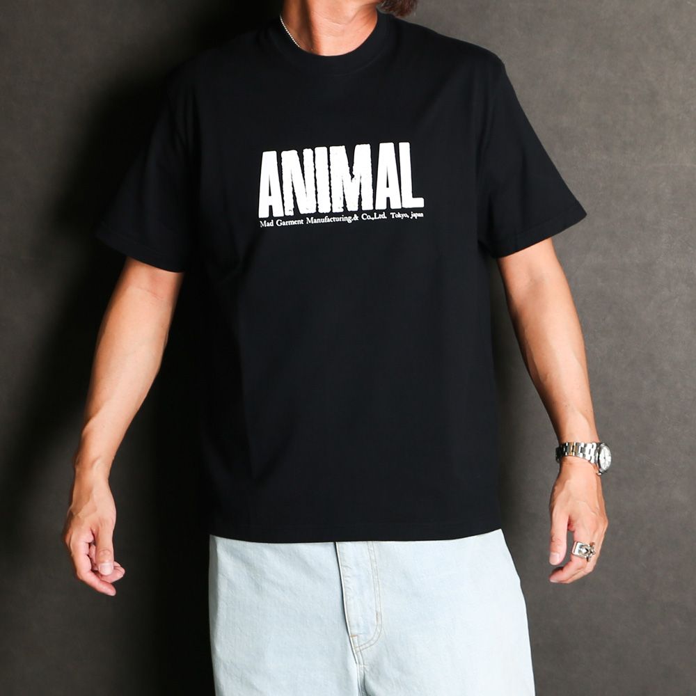 【ラスト1点-サイズXXL】 ANIMAL X TEE - BLACK / Tシャツ / 24'SPT-0701