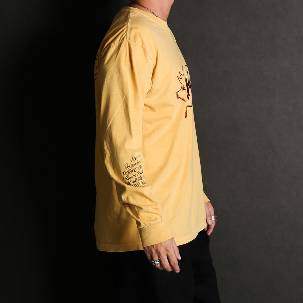 SCUM PORK L/S TEE - MUSTARD / ロングスリーブTシャツ