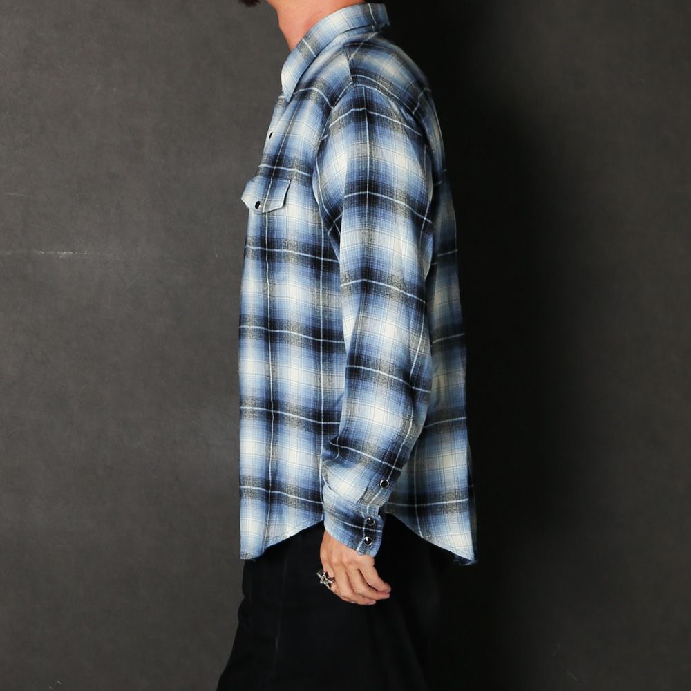 R.Flannel Ombre Western Shirt  - BPT / MDFBF10502