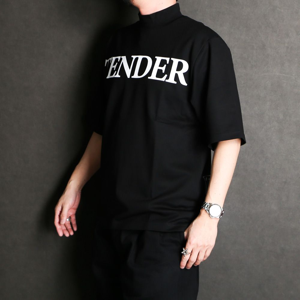 "TENDER"LOGO MOCK NECK TEE / GY-TO-4231