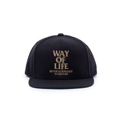 EMBROIDERY CAP "WAY OF LIFE" - BLACK × ASH GOLD / 24'SPA-0102