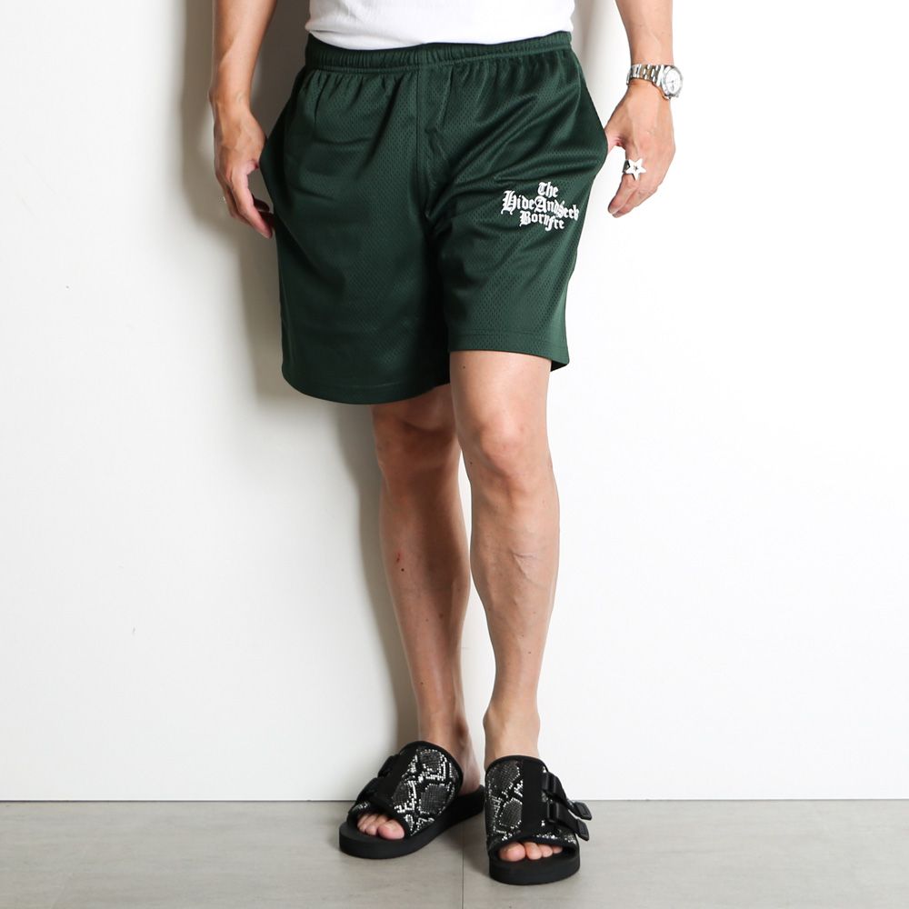 HideandSeek - 【ラスト1点-サイズM】 The H&S Mesh Short - Green / メッシュ ショートパンツ /  HP-060924 | chemical conbination