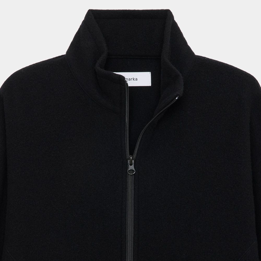 TRACK JACKET - BLACK / スーパー130s ウールナッピング - トラックジャケット / M25D10CS01C