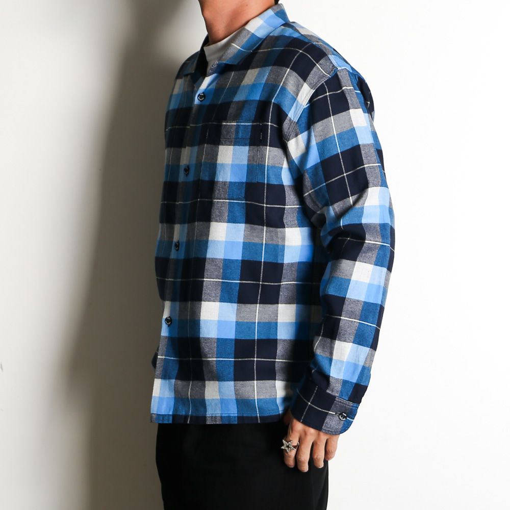 【ラスト1点-サイズL】 COTTON RAYON CHECK SHIRT / コットンレーヨンチェックシャツ / 25'RS-0306