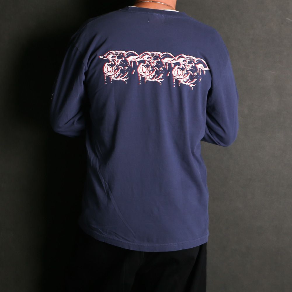SCUM PORK L/S TEE - NAVY / ロングスリーブTシャツ