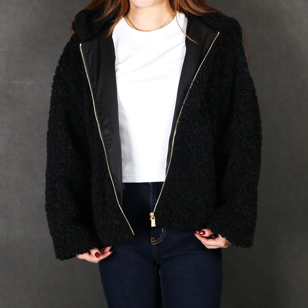 【レディース】 IPAMA イパマ - BLACK / ボア フードブルゾン (フリース) / LJXA0042033588