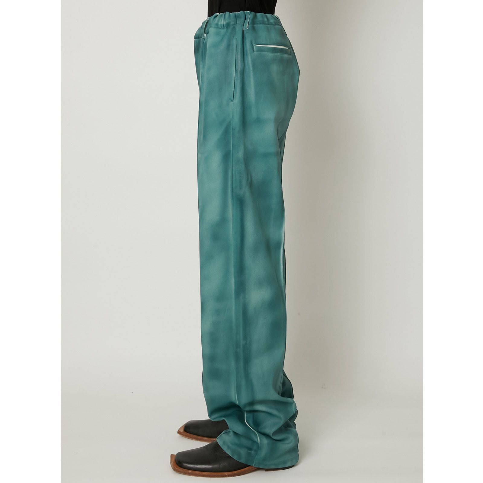"LEATHER COATING JERSEY" EASY TROUSERS / トラウザー / TA24SS-PT091