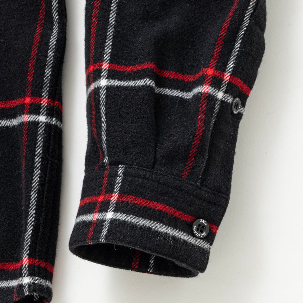 COTTON FLANNEL CHECK SHIRT-  RED / チェックシャツ / 25'RS-0907