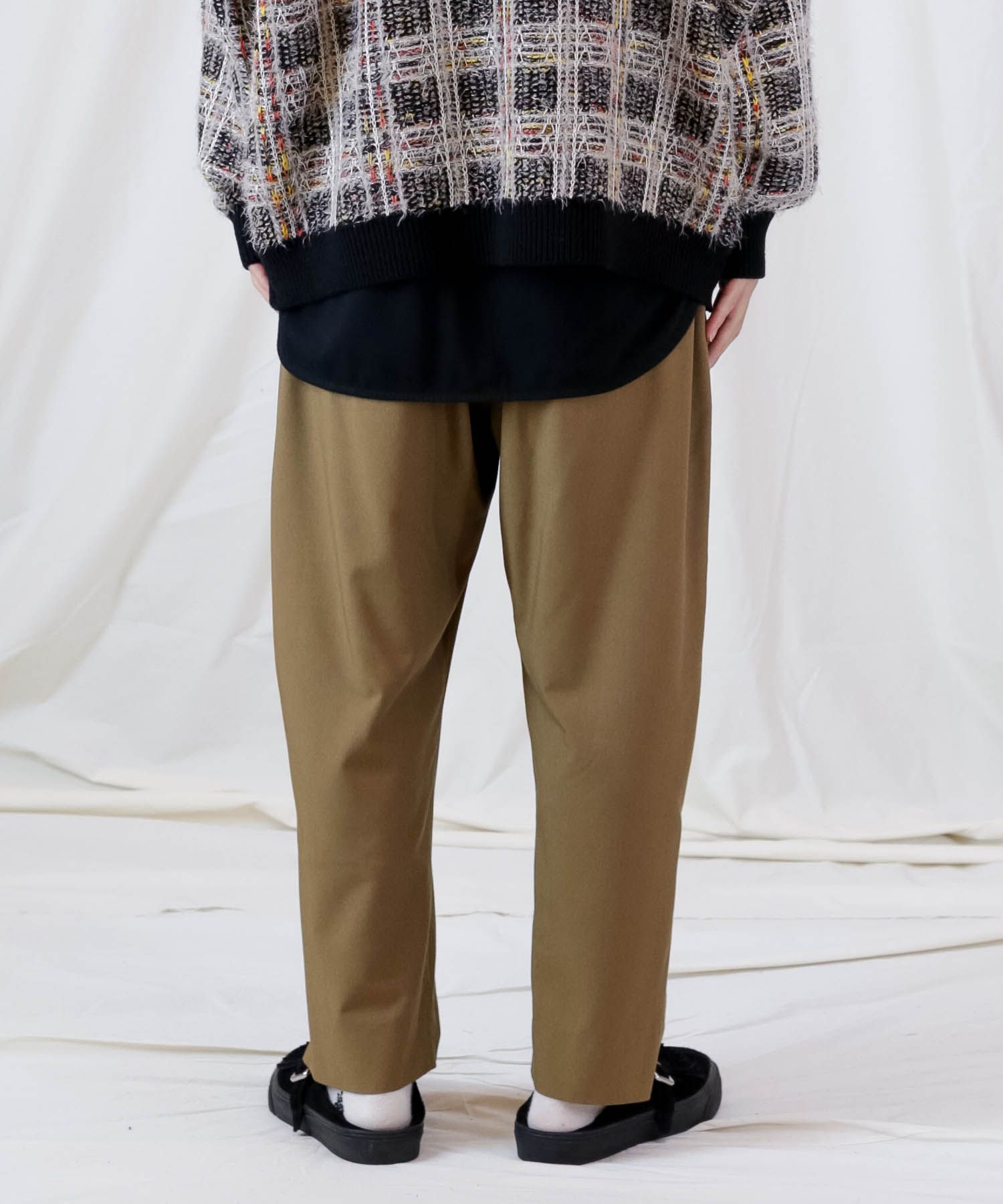RY TYPEWRITER CLOTH 2TUCK PT / サルエル 2タックテーパードパンツ / 479107