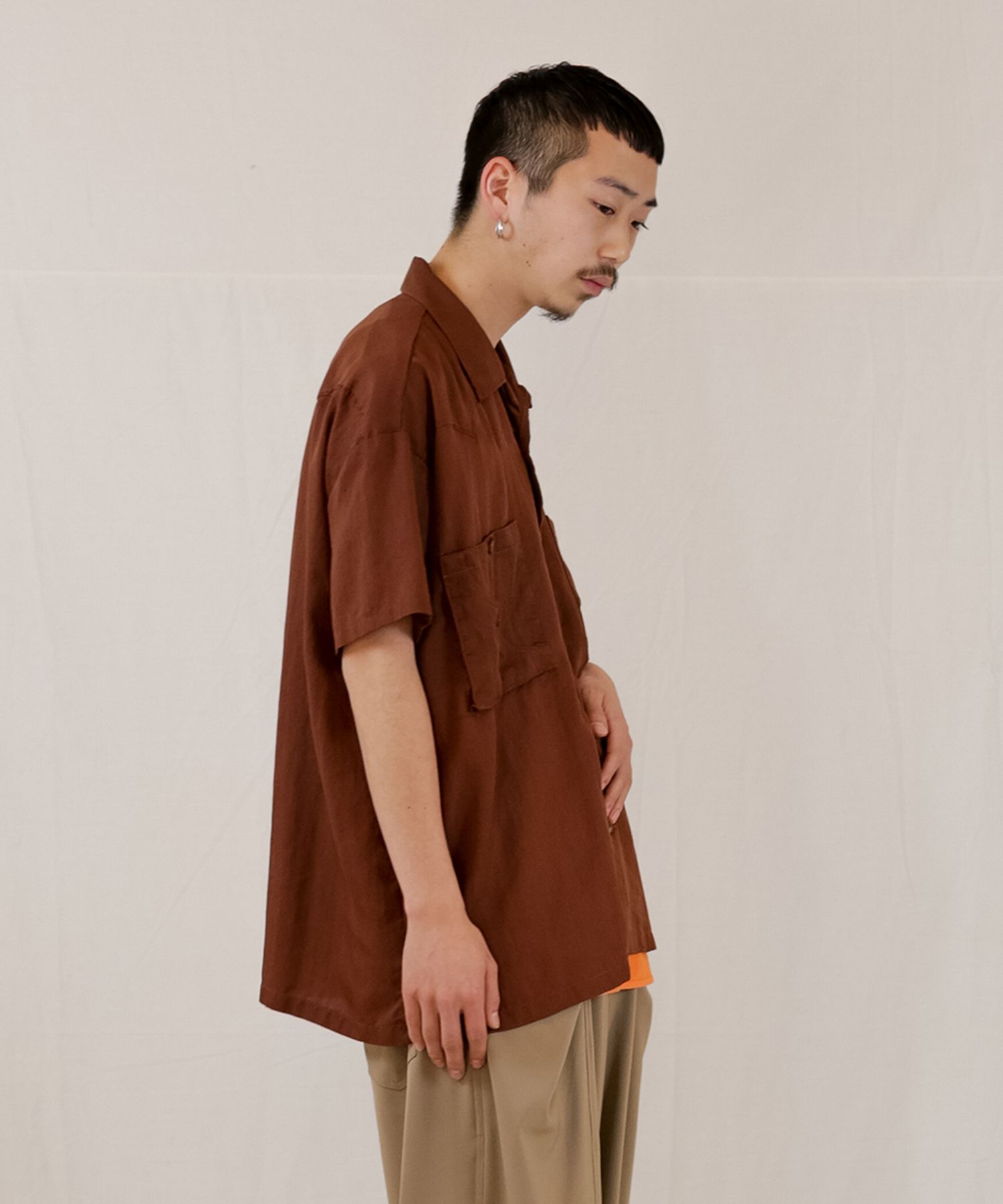 TE TWILL WIDE WESTERN H/S SH / ウエスタンヨーク ワイドシルエットシャツ / 379116