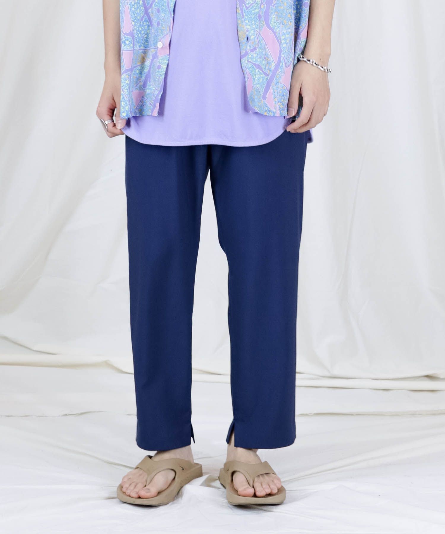 REFLAX WEATHER CLOTH PT / サイドスリット テーパードパンツ / 479102