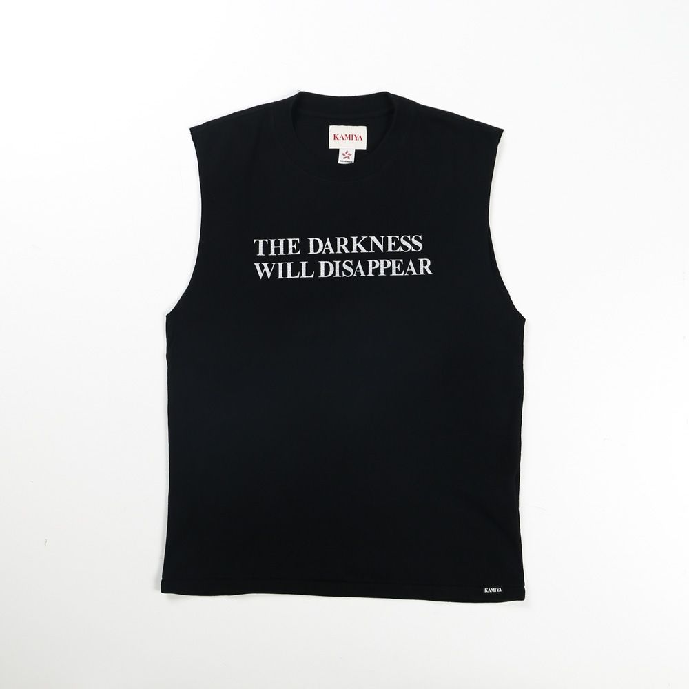 Typography Short N/S Tee T/C - BLACK / ノースリーブ Tシャツ / G16TS094