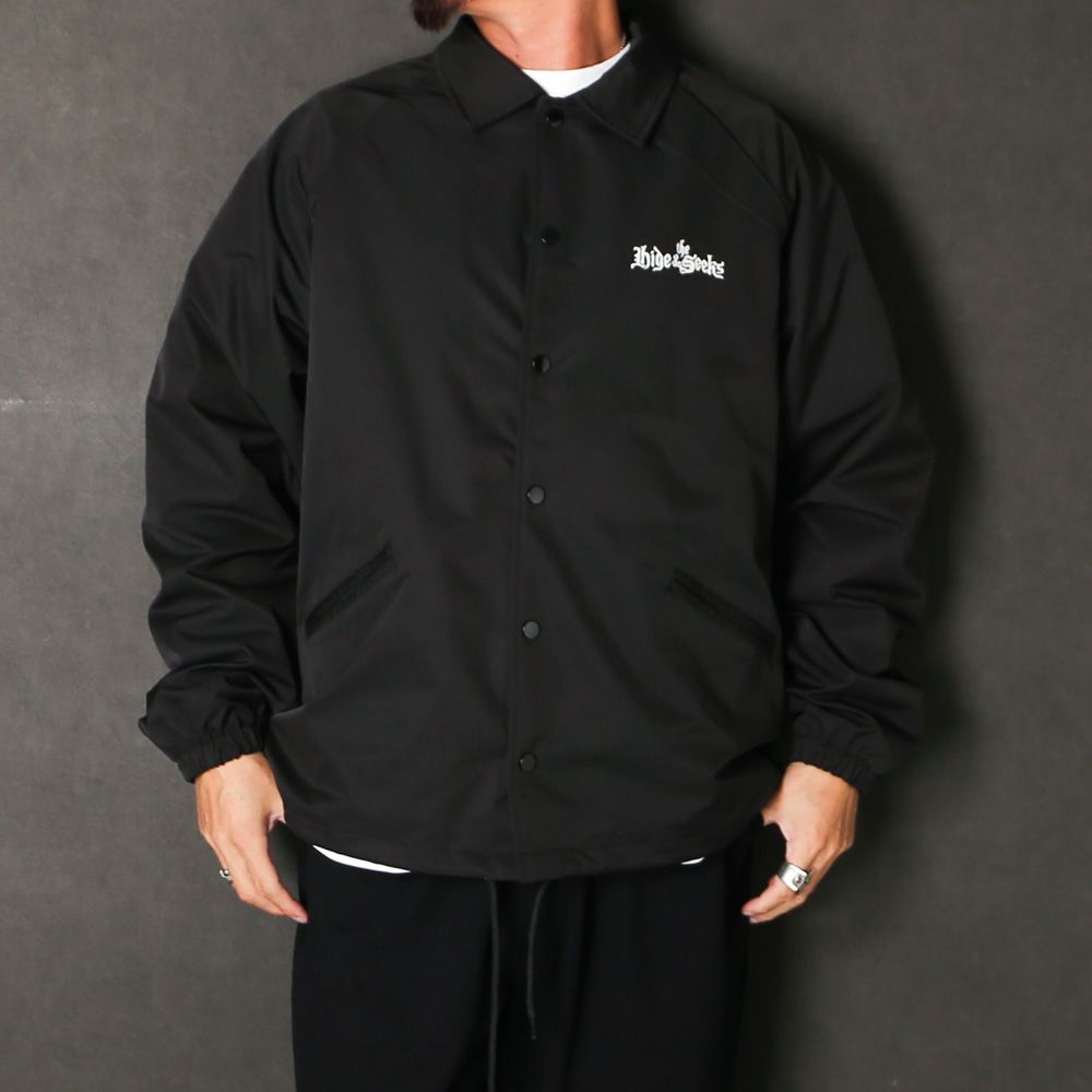 " HIDEANDSEEK × Toru Nishiura " / The H&S Team Jacket - BLK / コーチジャケット / H30th-091326