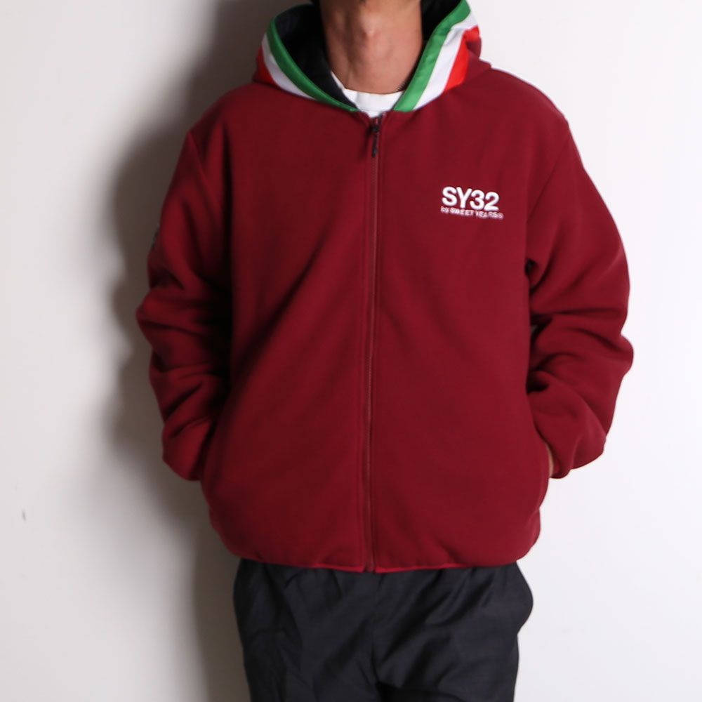 SY32 by SWEET YEARS - REVERSIBLE FLEECE ZIP HOODIE / リバーシブル