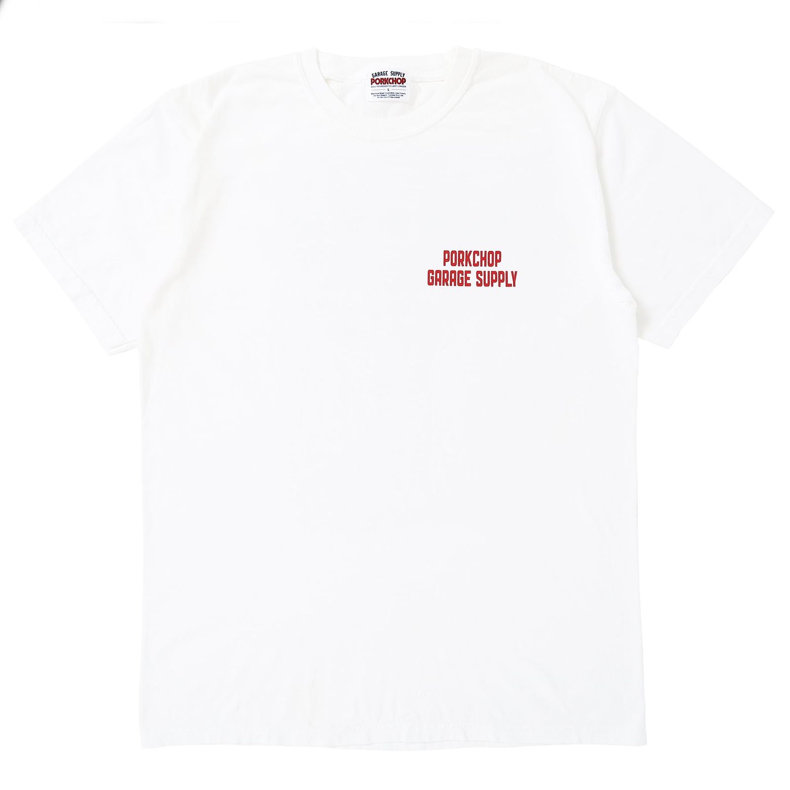 PORKCHOP - BAR&SHIELD TEE - WHITE / ショートスリーブTシャツ