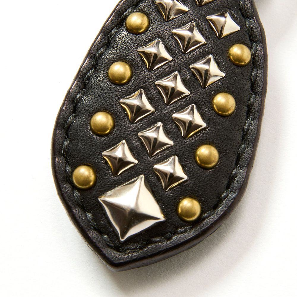 STUDS LEATHER RUGGED KEY RING / スタッズ レザー キーリング / CL-25AW011LE