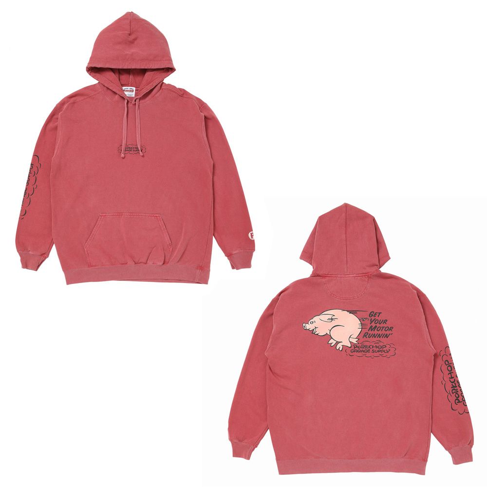 RUNNING LOGO HOODIE - CRIMSON RED / プルオーバーパーカー